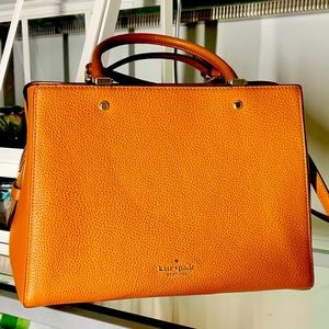 Kate Spade Leila Medium 3 Compartment Warm Gingerbread Satchel